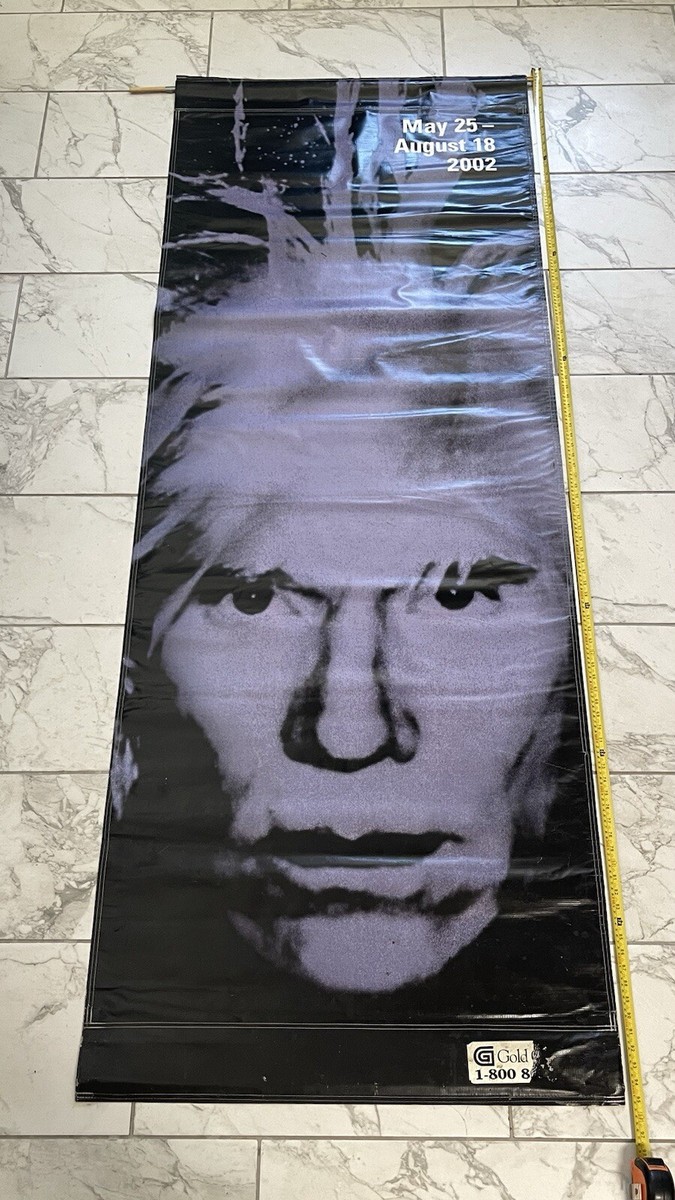 Andy Warhol Original MOCA Retrospective Exhibition Banner 2002 95