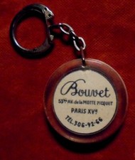Porte-clés BOUVET 53 Bis Av. MOTTE PIQUET Paris XV° Crémerie Cave Fruits 