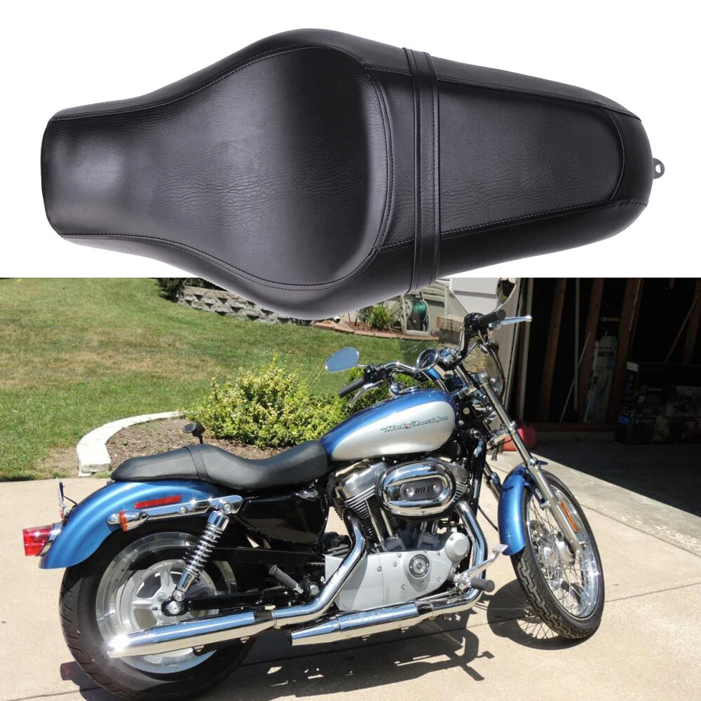Two up Driver Passenger Seat For Harley Sportster 883 Custom XL1200C Low XL1200L