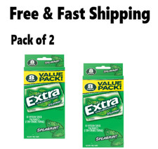 EXTRA Spearmint Sugarfree Chewing Gum, 15 Pieces Pack of 16 