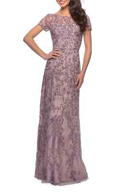 NEW LA FEMME EMBROIDERED Lace Column GOWN SIZE 4 $535 DUSTY LILAC NORDSTROM | eBay NEW LA FEMME EMBROIDERED Lace Column GOWN SIZE 4 $535 DUSTY LILAC NORDSTROM | eBay