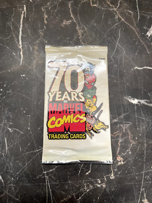 Marvel 70 Years of Marvel Comics Sealed Trading Card Pack