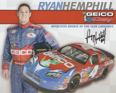 2005 Ryan Hemphill signed Geico Dodge Charger NASCAR Busch postcard | eBay
