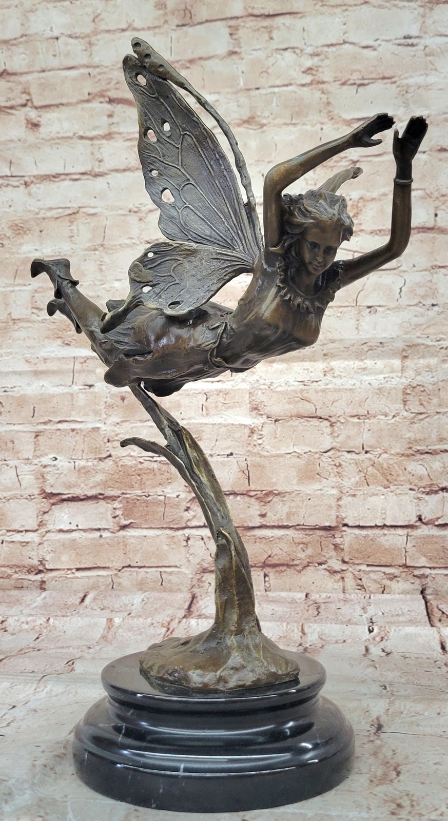 Dragonfly Elf Fairy Art Deco Style Art Nouveau Style Bronze Hot Cast Decor Sale