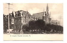 Saint St. Joseph's Hospital Lancaster Pennsylvania Postcard Germany B&W RRPC