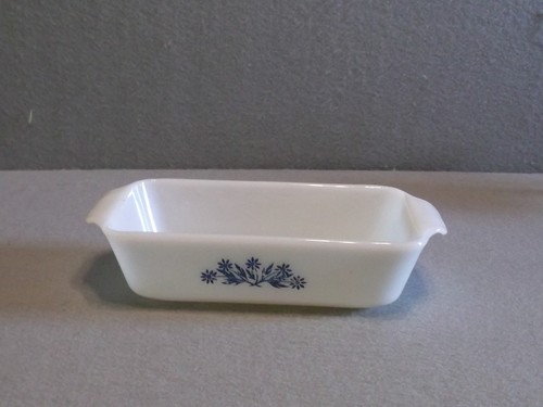 FIRE KING CORNFLOWER BAKING 441 LOAF DISH 1 QT Midcentury USA Ovenware - Picture 2 of 8