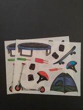 Creative Memories  Block Stickers  4" x 5"  Tent Trampoline  Lot of Two
