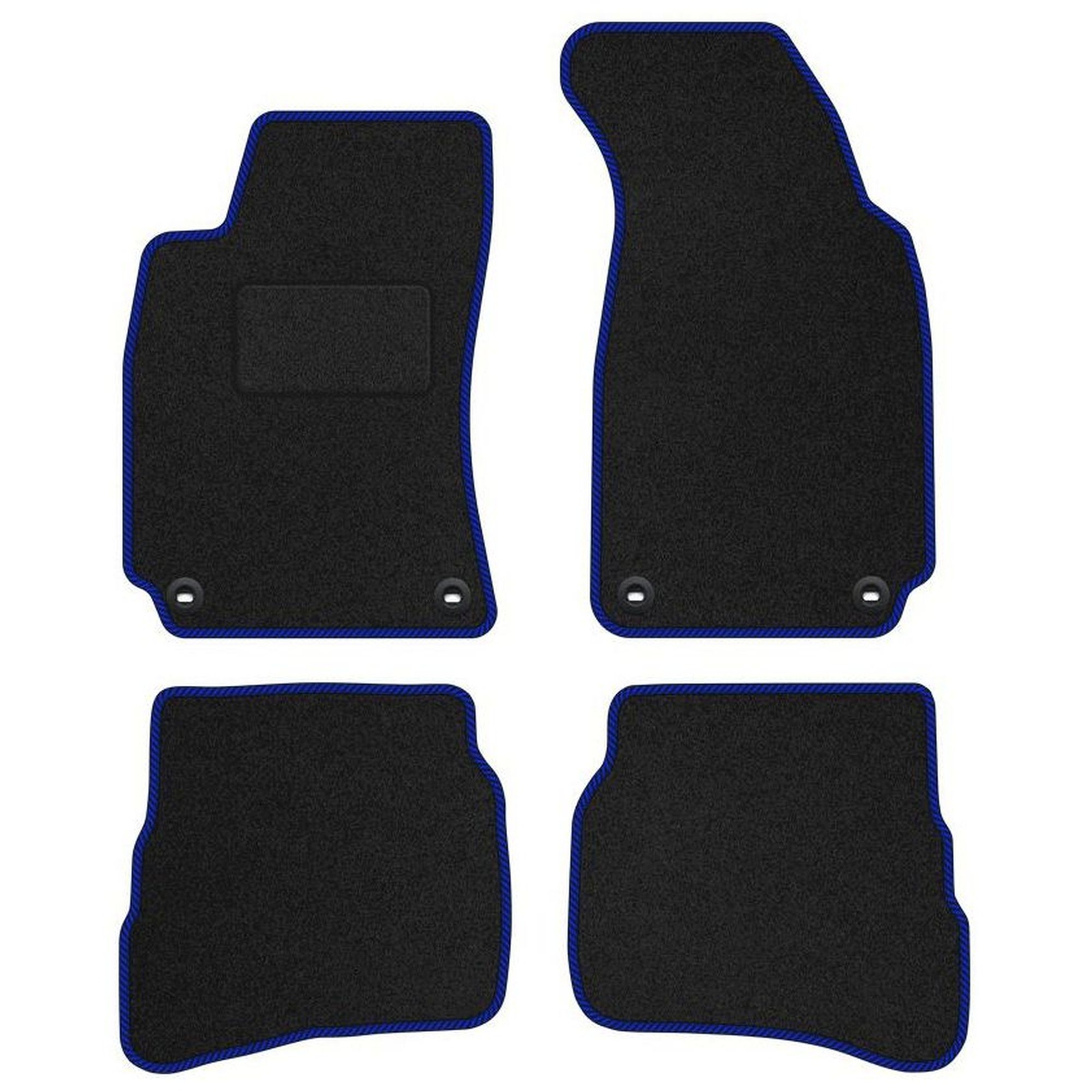 Tapis de sol pour Passat B5 anti-dérapant en velours bleu Streak VW23-1