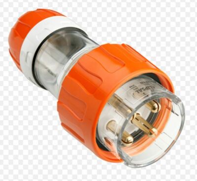 Clipsal 56P450 Straight Plug 4 Round Pin 50A 500V IP66 MACTRO MP450 Male
