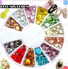 5 St&uuml;ck  Kristalle Bunt Strass Stra&szlig;steine Rondell Strass Glitter nailart NR.270