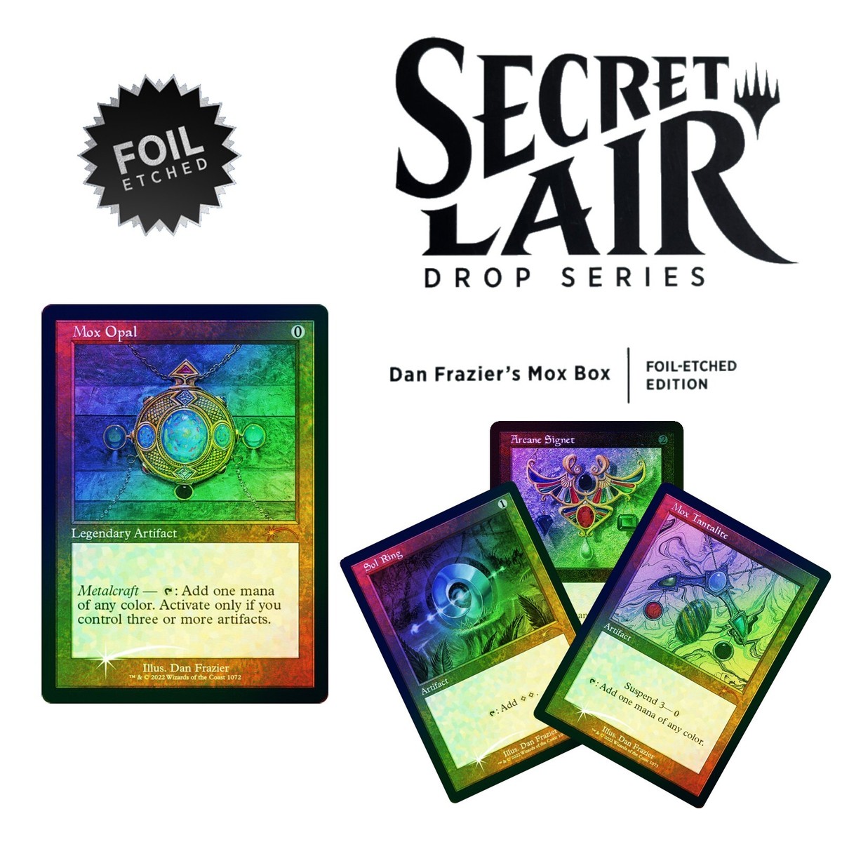 👑 Secret Lair Dan Frazier's Mox Box Etched FOIL Mox Opal 👑 Secret Lair Dan Frazier's Mox Box Etched FOIL Mox Opal