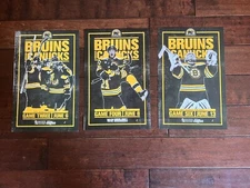 VERY RARE 2011 SET OF 3 STANLEY CUP POSTERS BOSTON BRUINS 11" X 17"