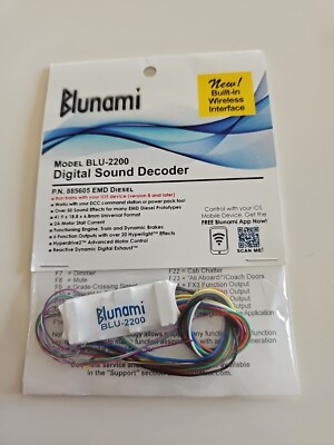 SoundTraxx 885605 Blunami BLU-2200 EMD Diesel Bluetooth DCC SOUND Decoder 