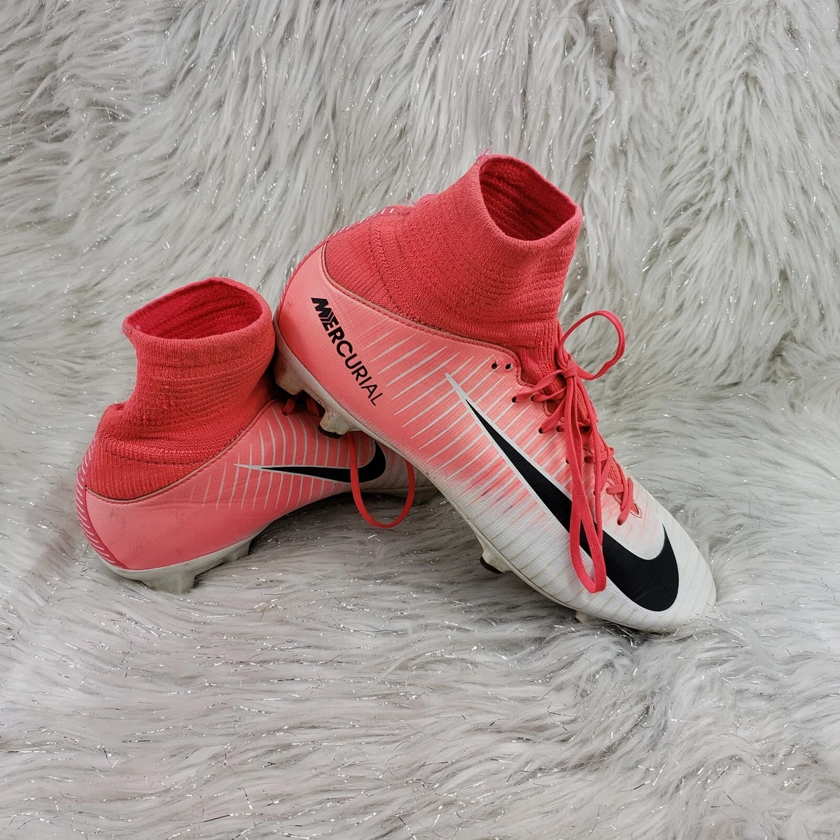 Pink cheap white mercurials