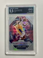 2020-21 Panini Prizm - LeBron James #29 Fireworks Silver Prizm - Lakers