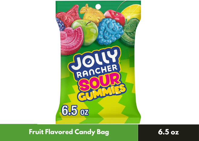 JOLLY RANCHER Sour Gummies Assorted Fruit Flavors 6.5 oz Bag