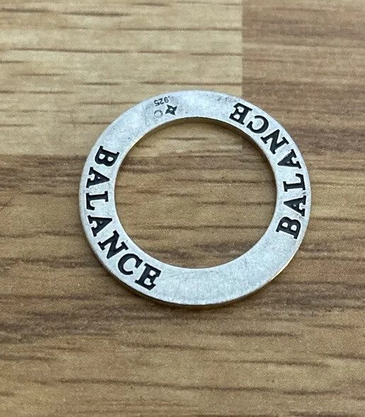 BALANCE Charm Round Circle Affirmation Charm Pendant … Gem