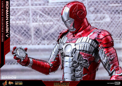 MARVEL Iron Man 2 Tony Stark Mark V DIECAST MMS400-D18 Hot Toys