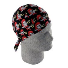 Pirate Skull Crossbone Headwrap Pirate Biker Durag Cap Bandanna Free Shipping