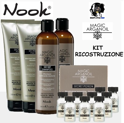 NOOK MAGIC ARGAN OIL SECRET SHAMPOO MASK SERUM DRY AND DAMAGED HAIR