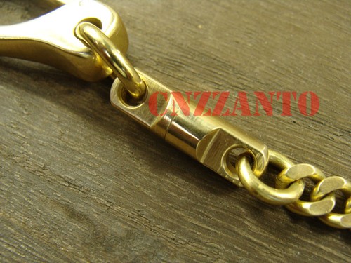 Solid Brass Lobster Clasps swivel snap hook key chain ring holder hook H169 - Picture 4 of 4