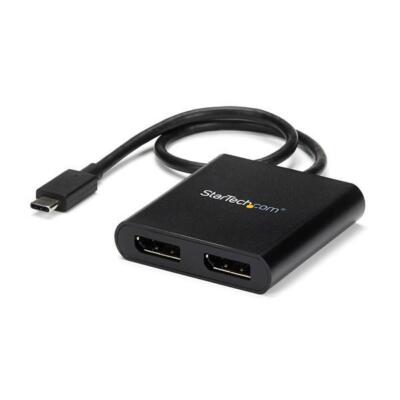 StarTech.com USB-C auf DisplayPort Adapter mit zwei Ports, MST Splitter USB Hub Ti