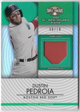 2012 Topps Triple Threads Dustin Pedroia Unity Relics Emerald #TTUR-3 8/18