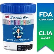 Ovus Medical 14 Panel Drug Test Cups + PCP Strips (25 Cups + 25 Strips) Kits