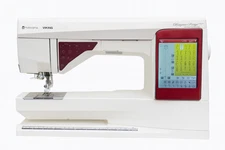 HUSQVARNA VIKING Designer Ruby DeLuxe Sewing & Embroidery Machine + Hoops, Table