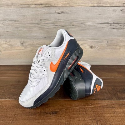 Nike Air Max 90 Racing Pack Mens Sz 9.5 Vast Grey Black Total Orange IF0670 003