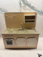 Maileg Retro Kitchen, beige enameled metal with backsplash
