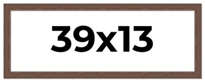 39x13 Frame Brown Farmhouse Solid Wood Picture Frame Width 1.5 Inches | Interior