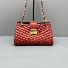 Chanel 2.55 Reissue Red V‑Stitch Quilted Leather Gold Tone Chain Shoulder Bag