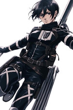 Mikasa Attack on Titan AOT Waifu Weatherproof Anime Sticker 6" Car Decal