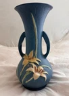 Roseville Pottery c. 1946 - Zephyr Lily Blue Vase 137-10