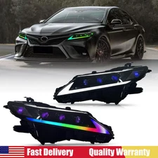 For Toyota Camry 2018-2024 Head Front Lamps Assembly Tri-Beam RGB LED Headlight