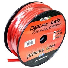 Four Gauge Thick Type Power Cable 50 Foot Length On Spool Red Pure Copper...