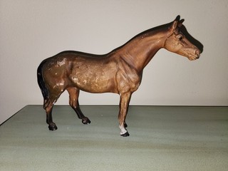 Vintage 1930s Hubley ? Cast Iron Thoroughbred Horse Antique Doorstop Statue
