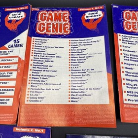 Game Genie Enhancer Codebook & Programming Manual NES & CODE UPDATE Nintendo Lot