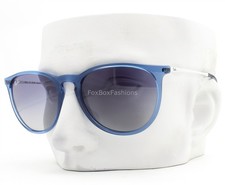 Ray-Ban Erika Sunglasses RB 4171 6515/4L Transparent Blue on White with Case
