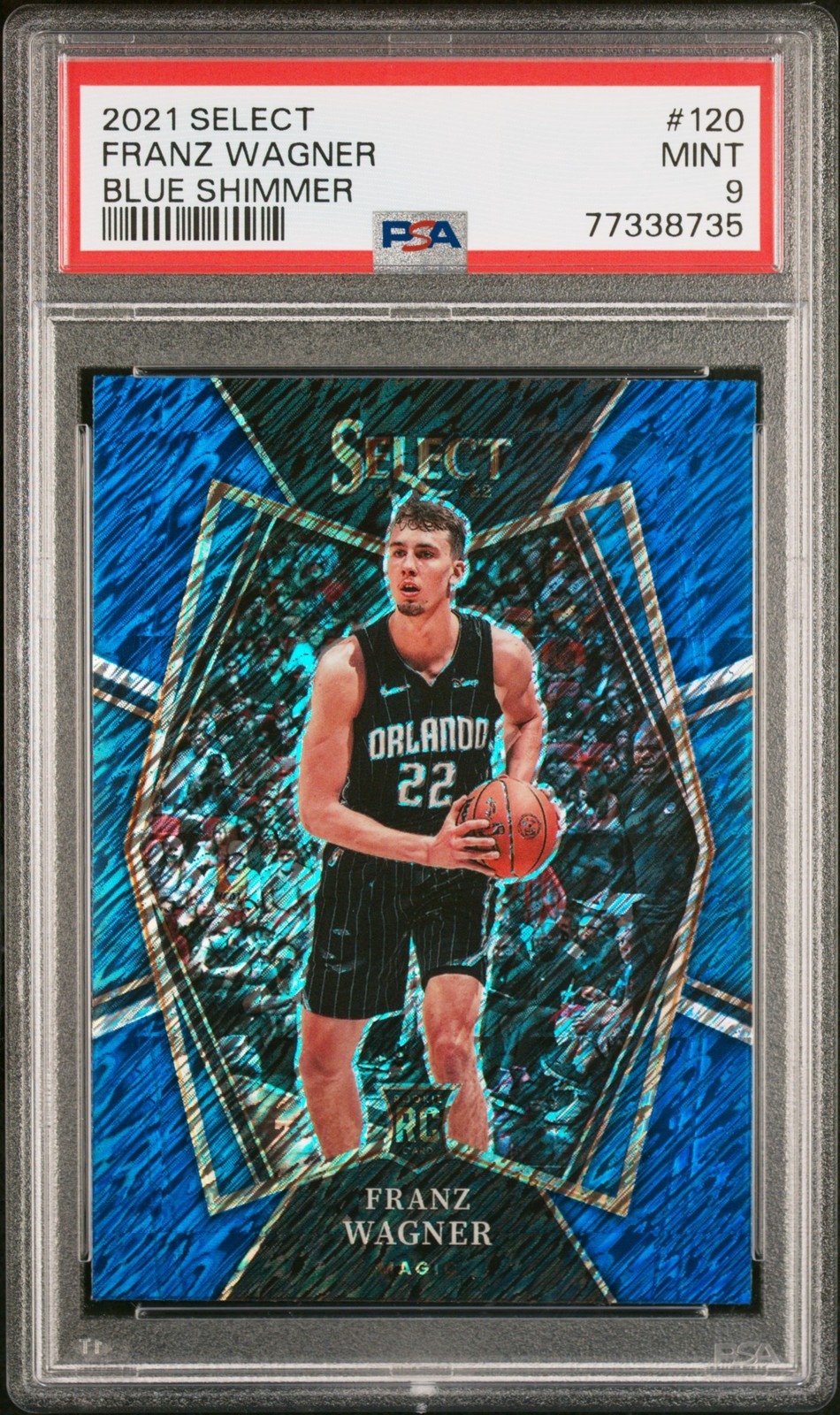 2021 Panini Select #120 Franz Wagner Blue Shimmer PSA 9