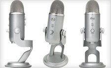 Logitech Blue Yeti USB Multi-Pattern Mic Silver with stand