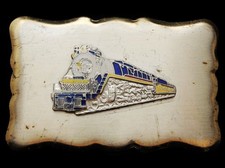 IE17150 VINTAGE 1970s  STEAM LOCOMOTIVE ENGINE  RAILROAD BUCKLE
