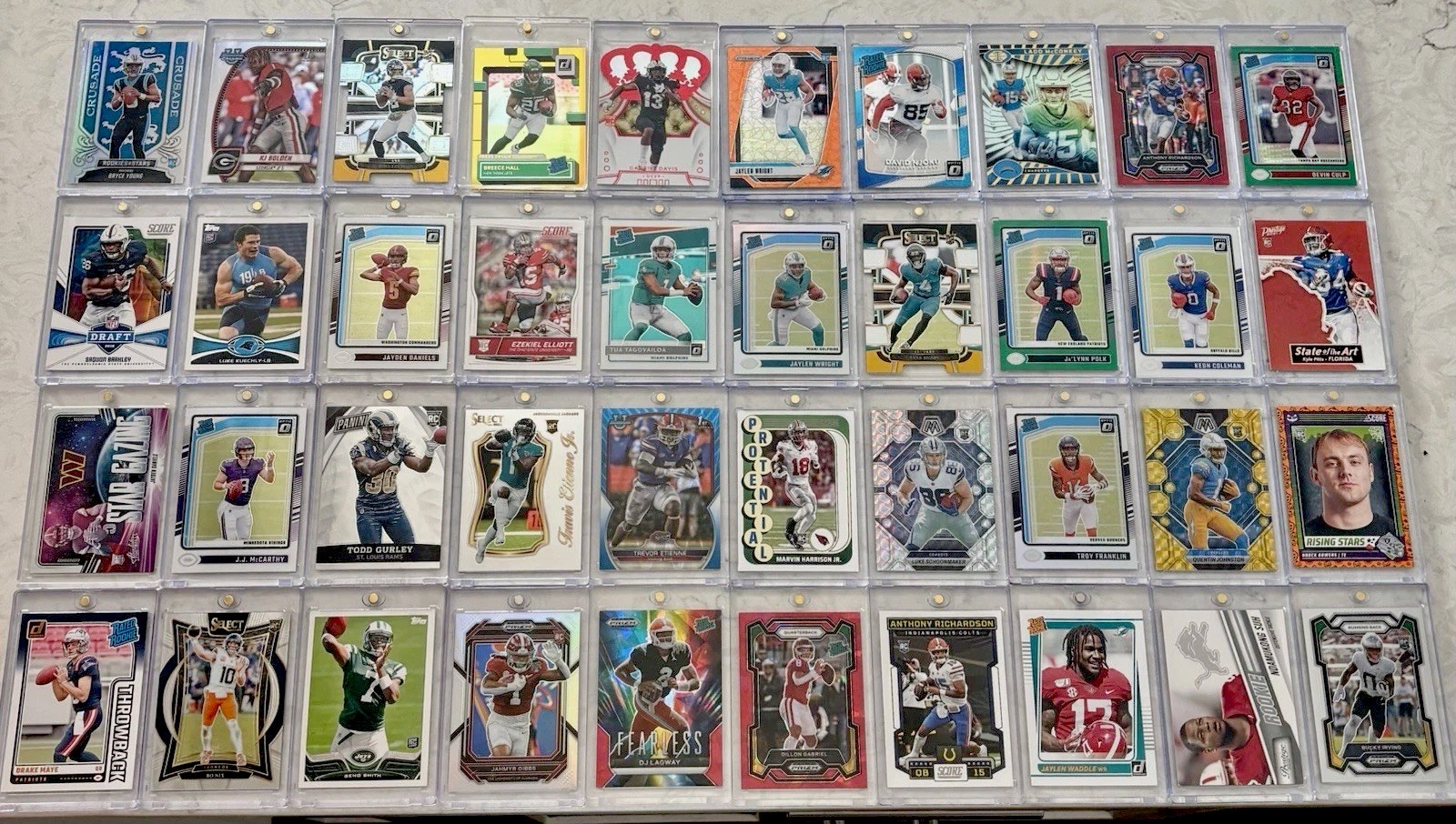 NFL All Rookie Lot (40) With Mags Included Big Names, Prospects, All NM/Mint 🔥