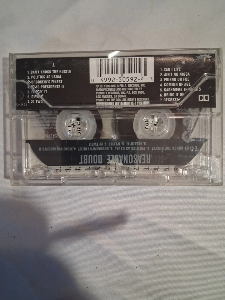 JAY-Z Reasonable Doubt (Debut LP) 1996 Cassette Tape Original Authentic (RARE!!) Foto 3 de 4