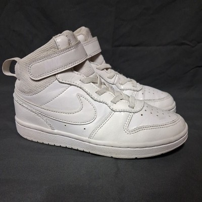 Nike Court Borough Mid 2 Sneakers White/White/White 13 Little Kid (13C) NWB