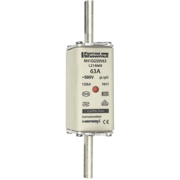 Mersen 1B155.000000 NH Fuse Size 1 63A 500V Full Range Protection - Image 3