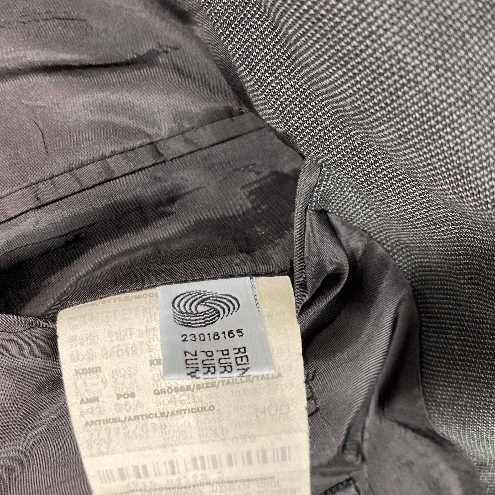 Hugo Boss Blazer Sport Coat Mens 42 L Long Gray 100% Wool Super 100s Jacket thumbnail 3