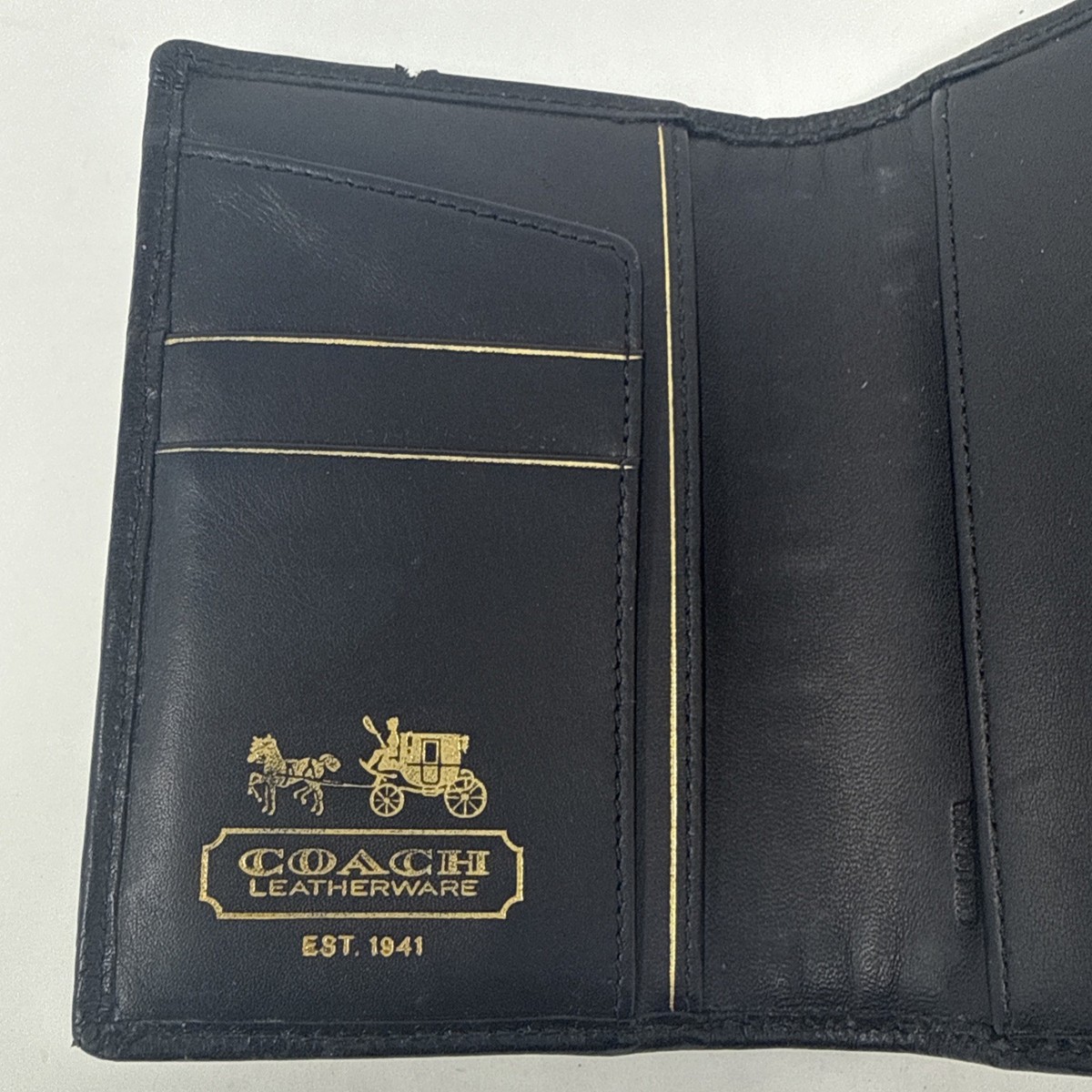 Vintage Coach Turnlock Passport Holder, Coach Turn Lock Black