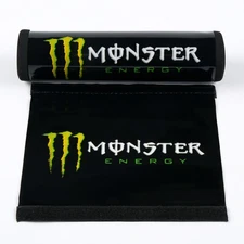 8" Black Monster Energy Handlebar Cross Bar Pad for ATVs Motorcycles Bikes